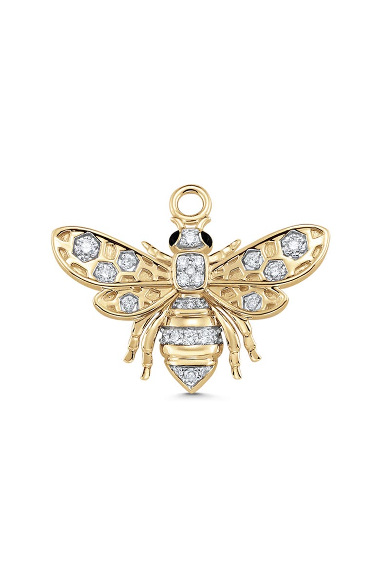 Sara Weinstock Queen Bee Diamond Charm, Main, color, Yellow Gold