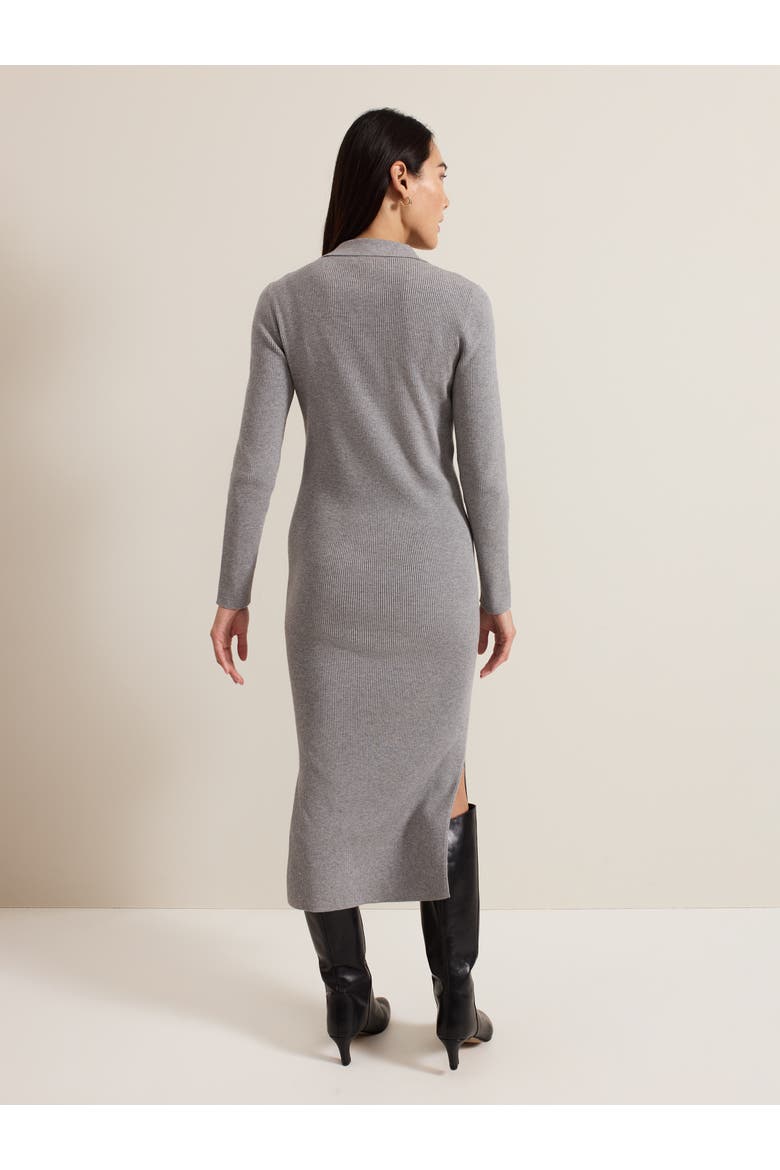 Lucy Collared Midi Dress, Alternate, color, Grey