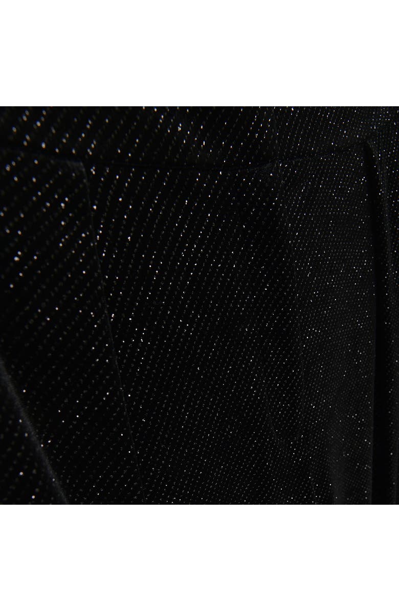 River Island Sparkle Slim Fit Velvet Trousers, Alternate, color, 