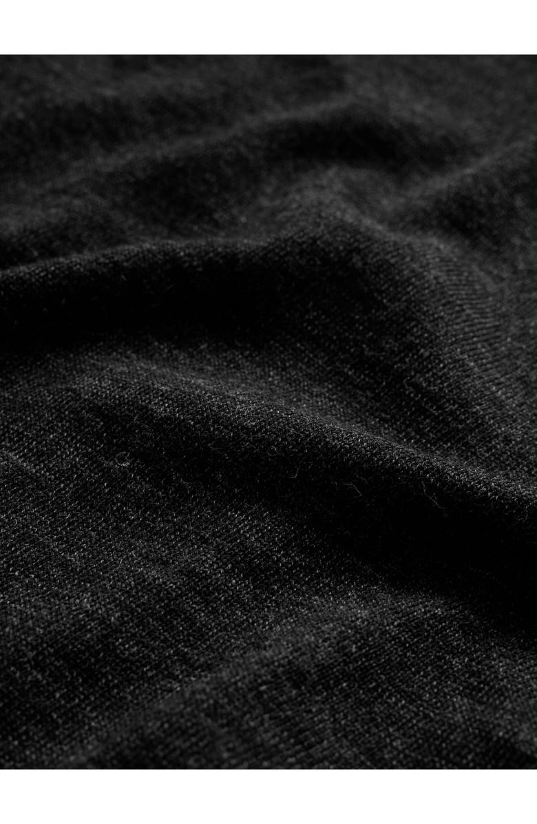 John Varvatos Alvito Regular Fit Short Sleeve Wool Sweater, Alternate, color, Charcoal