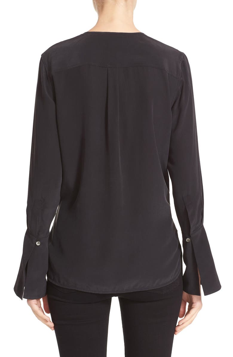 Equipment Kenley Bell Cuff Silk Blouse, Alternate, color, 