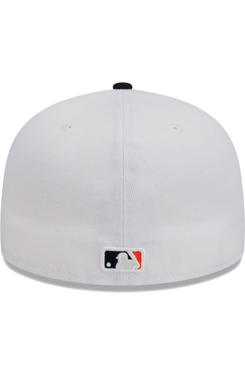New Era Men's New Era White/Navy Houston Astros Optic 59FIFTY Fitted Hat, Alternate, color,