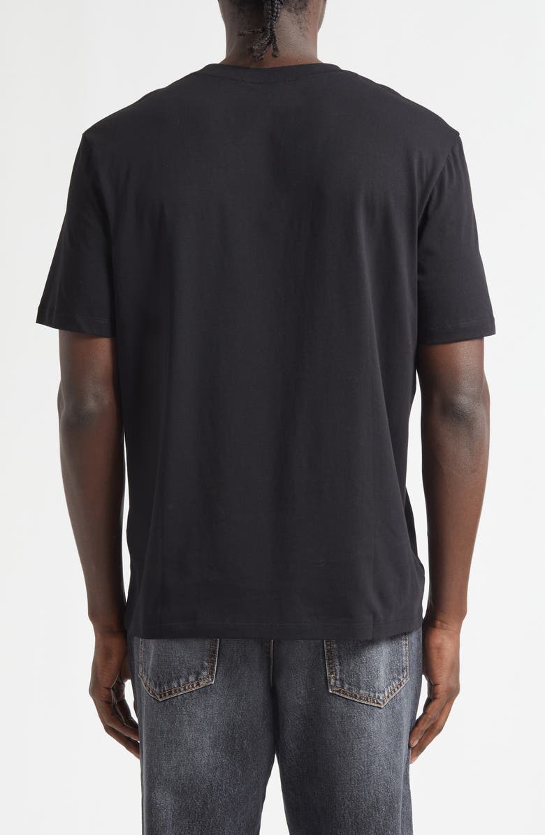 Balmain College Emblem Cotton Graphic T-Shirt, Alternate, color, Black/ Red