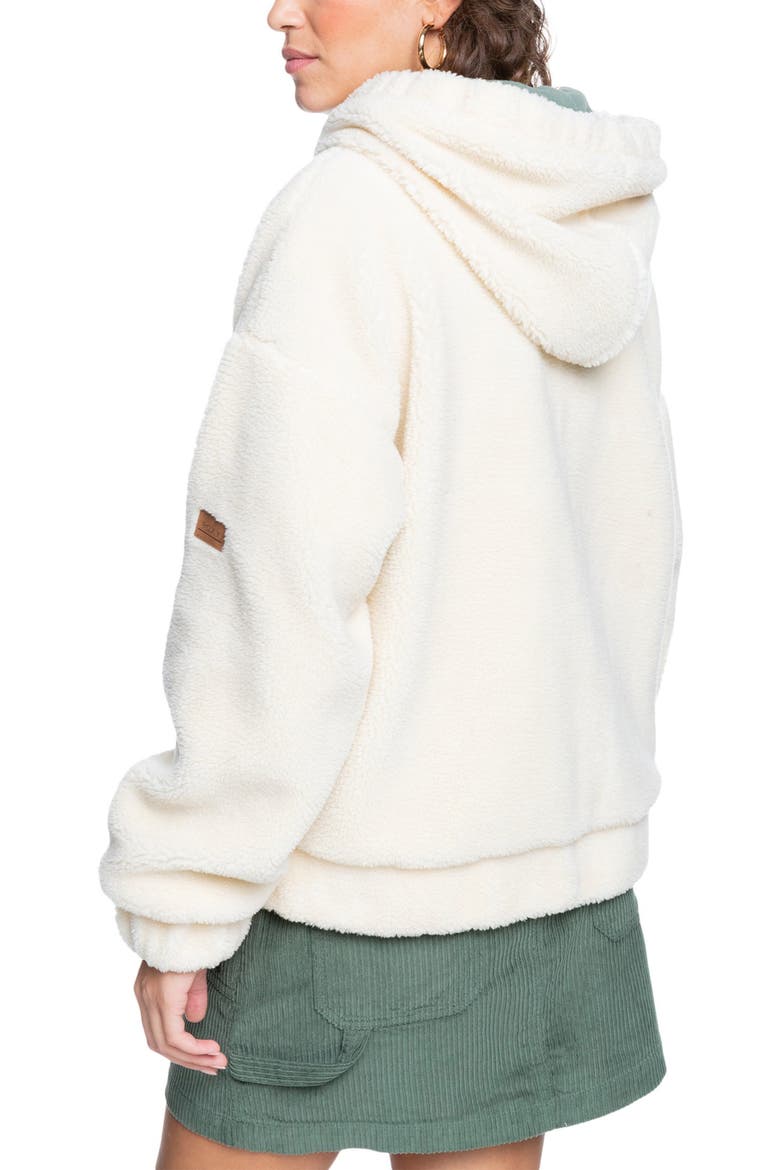 Border Line High Plush Fleece Hoodie, Alternate, color, TAPIOCA
