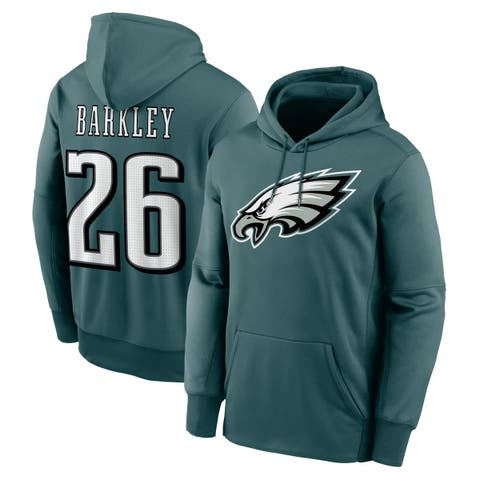 Men's Nike Saquon Barkley Midnight Green Philadelphia Eagles Player Name & Number Performance Pullover Hoodie