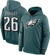 Nike Men's Nike Saquon Barkley Midnight Green Philadelphia Eagles Player Name & Number Performance Pullover Hoodie