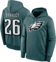 Nike Men's Nike Saquon Barkley Midnight Green Philadelphia Eagles Player Name & Number Performance Pullover Hoodie
