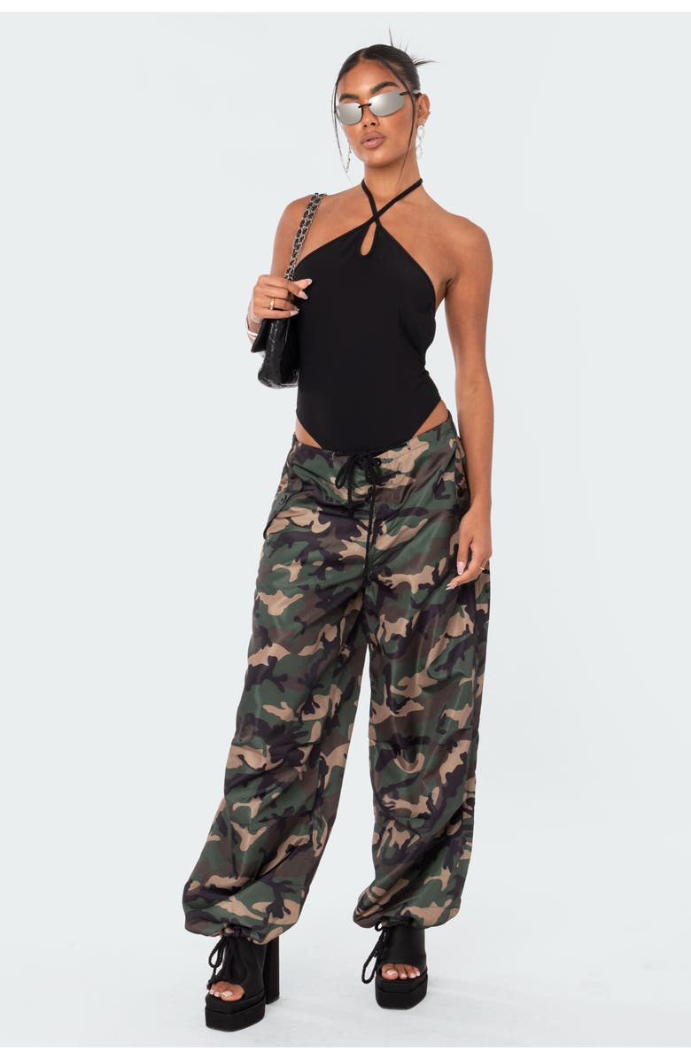 EDIKTED Camouflage Cargo Pants, Alternate, color, 