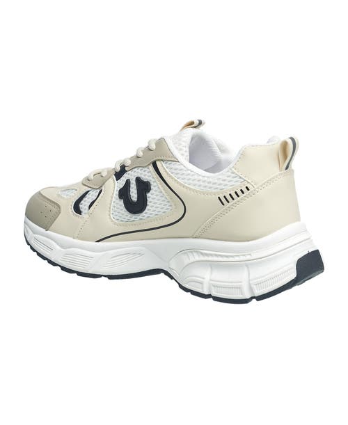 True Religion Ladies Trina Sneaker In Beige Multi