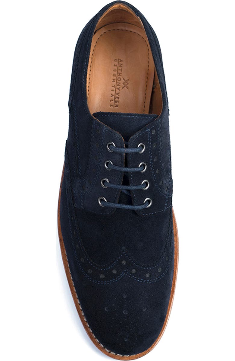 Anthony Veer Richard Wingtip Derby, Alternate, color, Navy Blue Suede