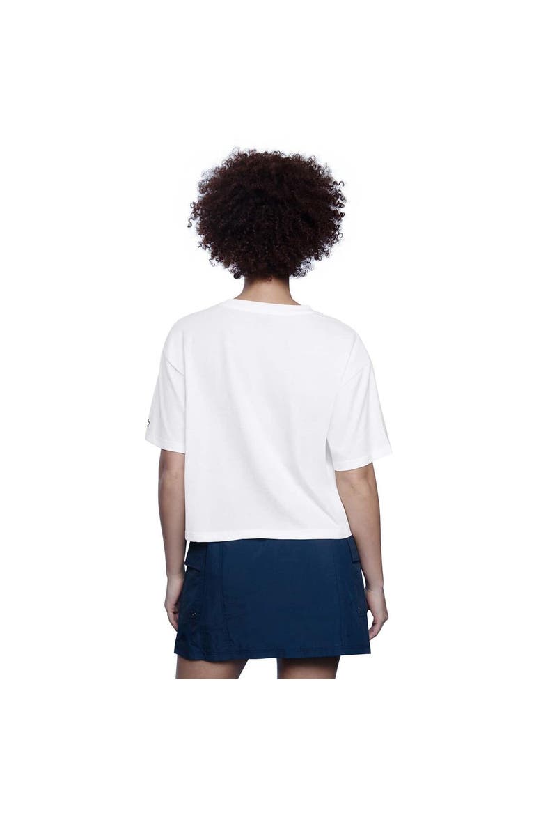 Women's Starter  White Dallas Cowboys Throwback Play the Ball Boxy Cropped T-Shirt, Alternate, color, White