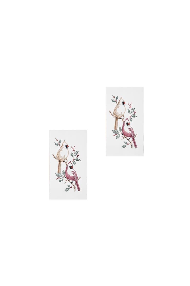 Cardinals Flour Sack Dishtowel Set of 2, Alternate, color, White