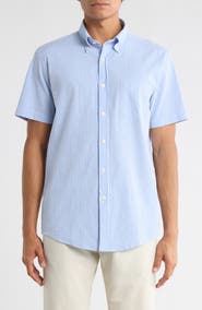 Brooks Brothers Regular Fit Short Sleeve Stretch Cotton Button-Down Shirt