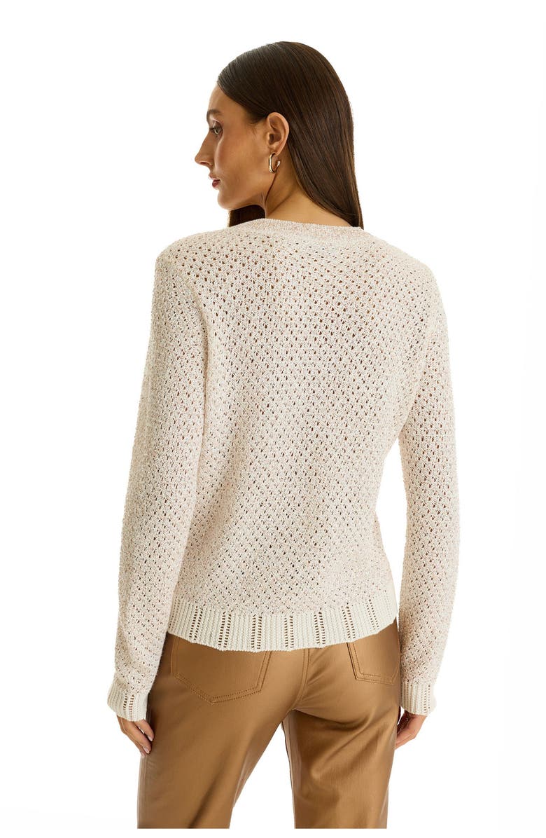 The Noli Shop Shannon Sequin Cardigan Top, Alternate, color, Pearl