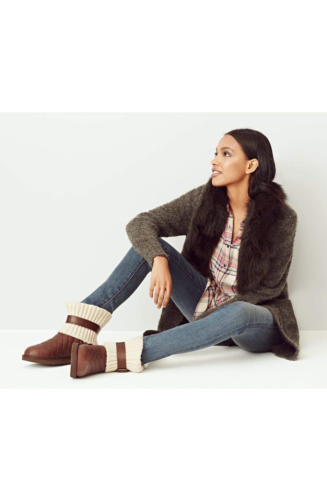 Australia 'Cambridge' Diamond Quilt Boot, Alternate, color, STOUT