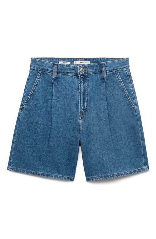 Mango Dart Bermuda Shorts In Blue