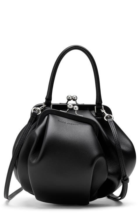 Wave Leather Kisslock Bag