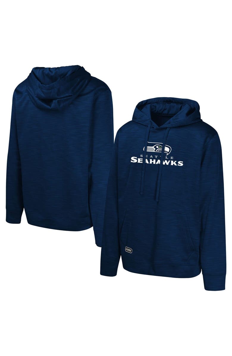 Outerstuff Men's College Navy Seattle Seahawks Streak Fleece Pullover Hoodie, Main, color, College Navy