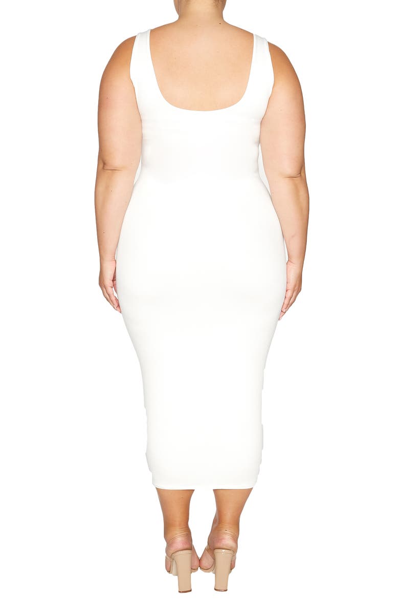 Hourglass Midi Dress, Alternate, color, WHITE