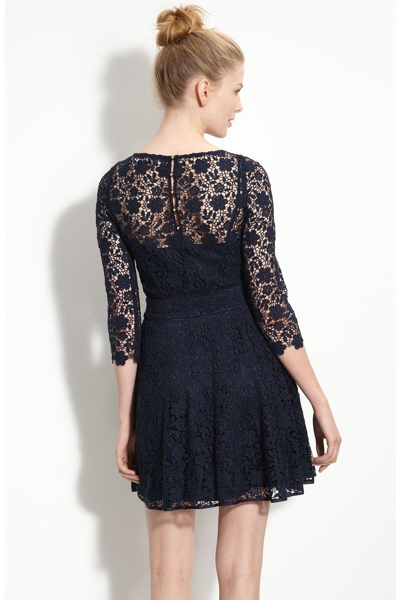 'Guipure' Lace Dress, Alternate, color, REGAL