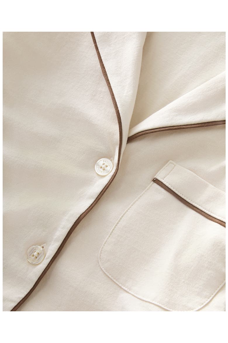 Featherweight Pima Cotton Short Pajamas, Alternate, color, WHITE