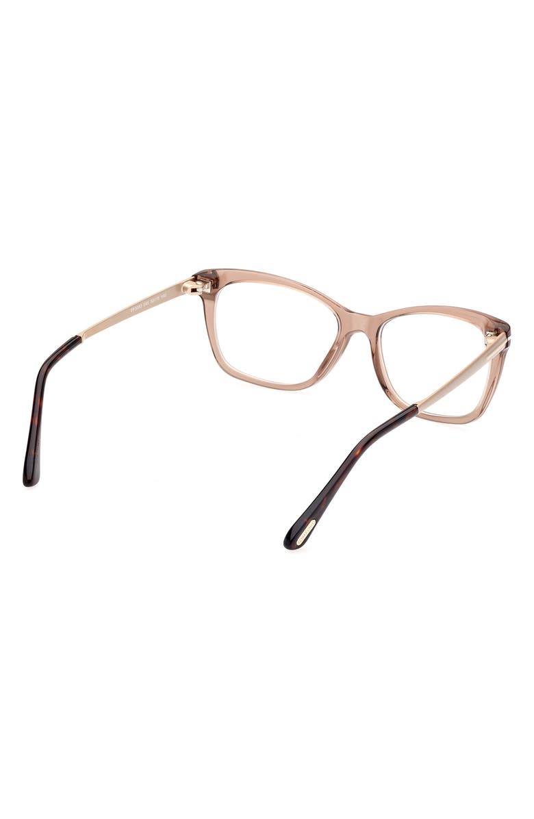 TOM FORD 54mm Geometric Optical Glasses, Alternate, color, Champagne Pale Gold