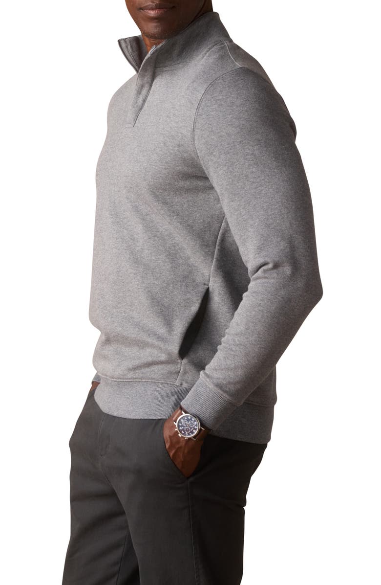 The Normal Brand Puremeso Fleece Quarter Zip Sweater, Alternate, color, Athletic Grey