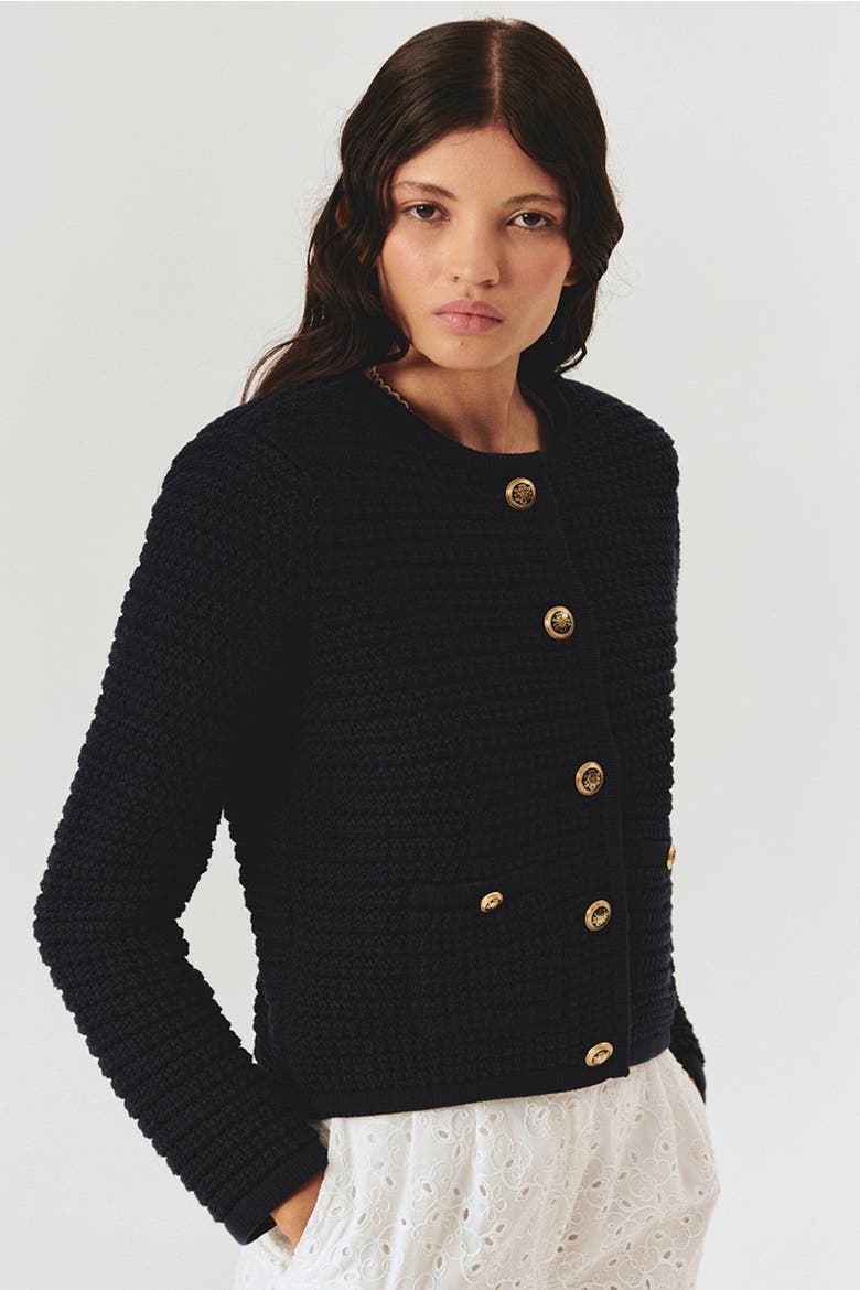 Joanna Essential Lightweight Knit Cardigan, Alternate, color, NAVY BLUE