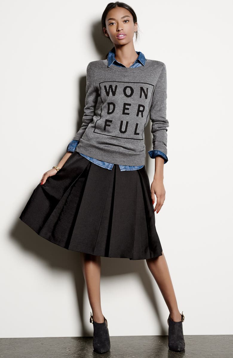 Halogen<sup>®</sup> Pleat Midi Skirt, Alternate, color,