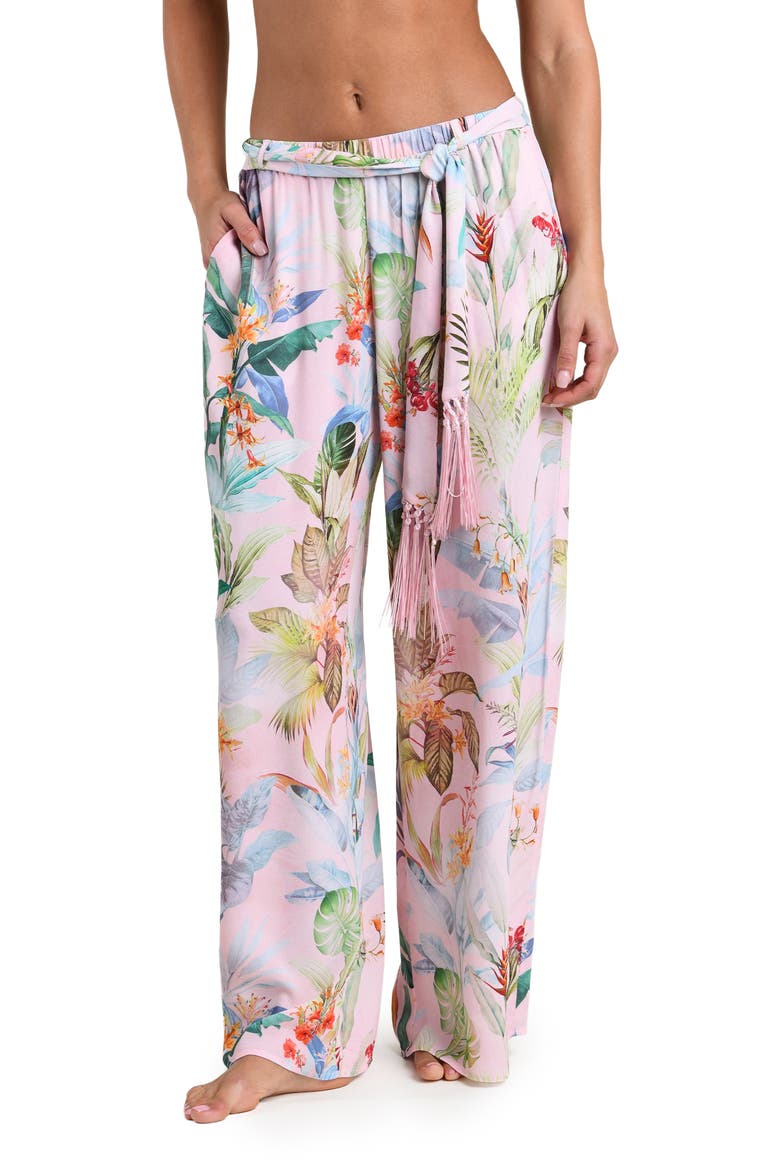 Colorful Palms Cover-Up Pants, Main, color, PINK MULTI