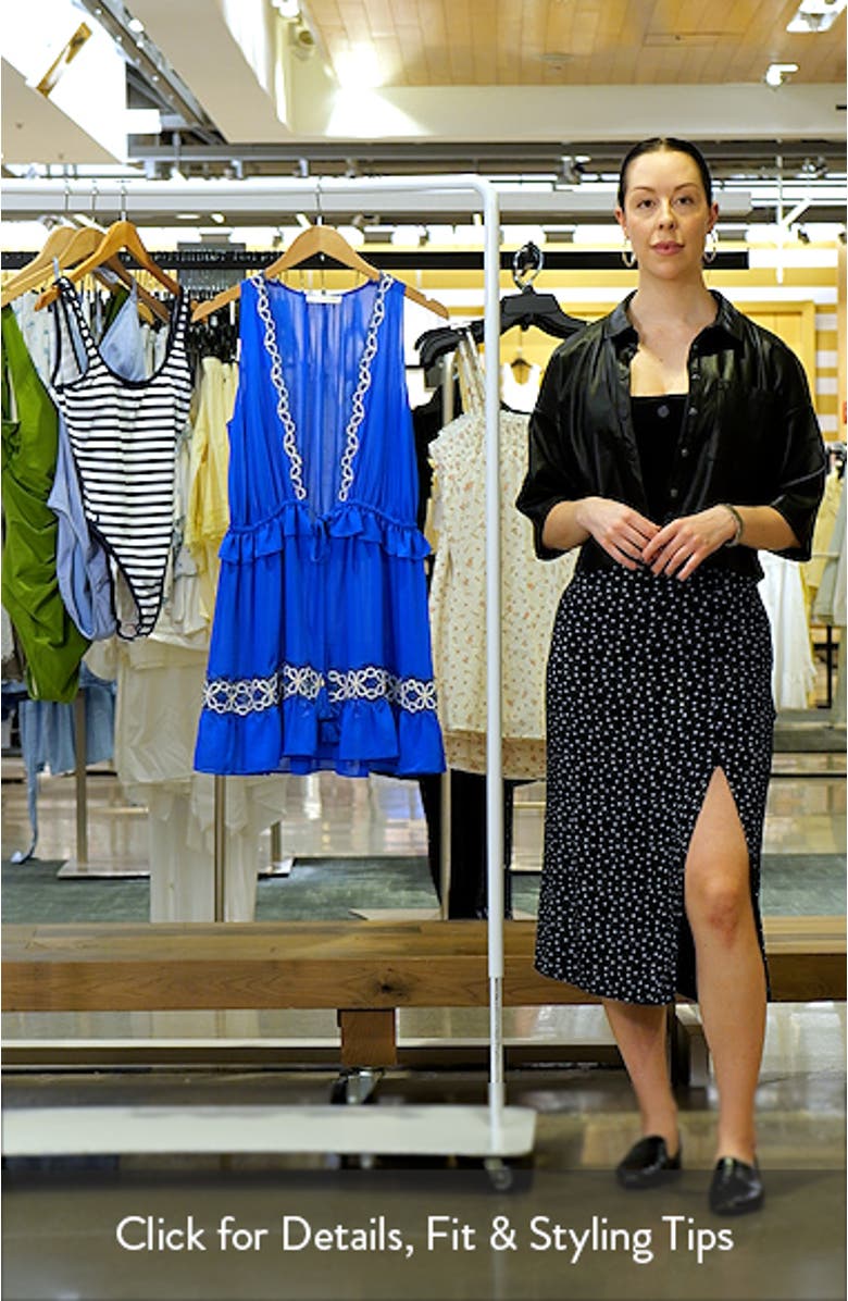 Gwendolyn Lace Trim Cover-Up Minidress, sales video thumbnail