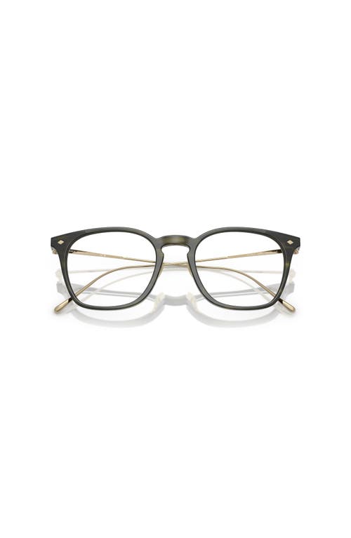Giorgio Armani 49mm Rectangle Optical Glasses In Green