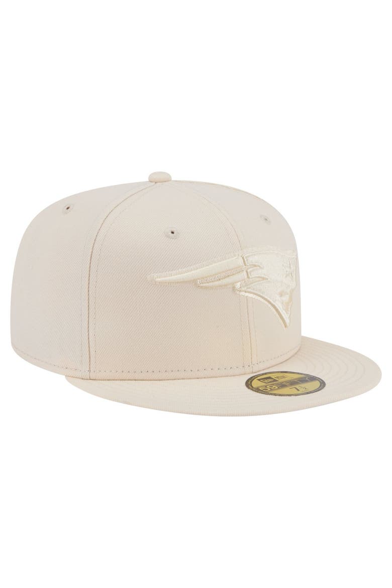 Men's New Era Cream New England Patriots Color Pack 59FIFTY Fitted Hat, Alternate, color, Cream