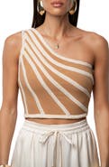 JLUXLABEL Braided One-Shoulder Crop Top