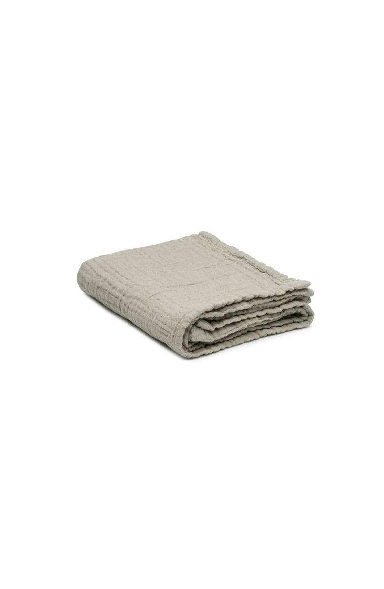 Olive & Linen Soho Supersoft 4-Layer Cotton Gauze Hand Towel Bundle, Alternate, color, Olive