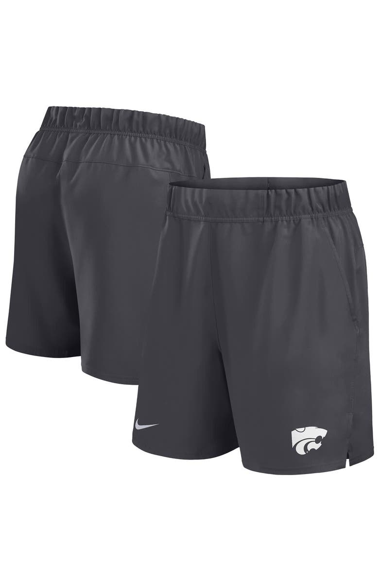 Nike Men's Nike Anthracite Kansas State Wildcats Performance Victory Shorts, Main, color, Anthracite