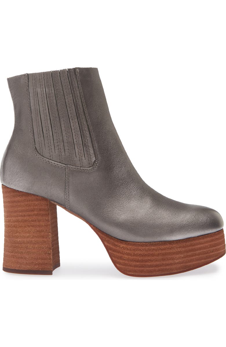 Kork-Ease<sup>®</sup> Platform Bootie, Alternate, color, Silver Leather