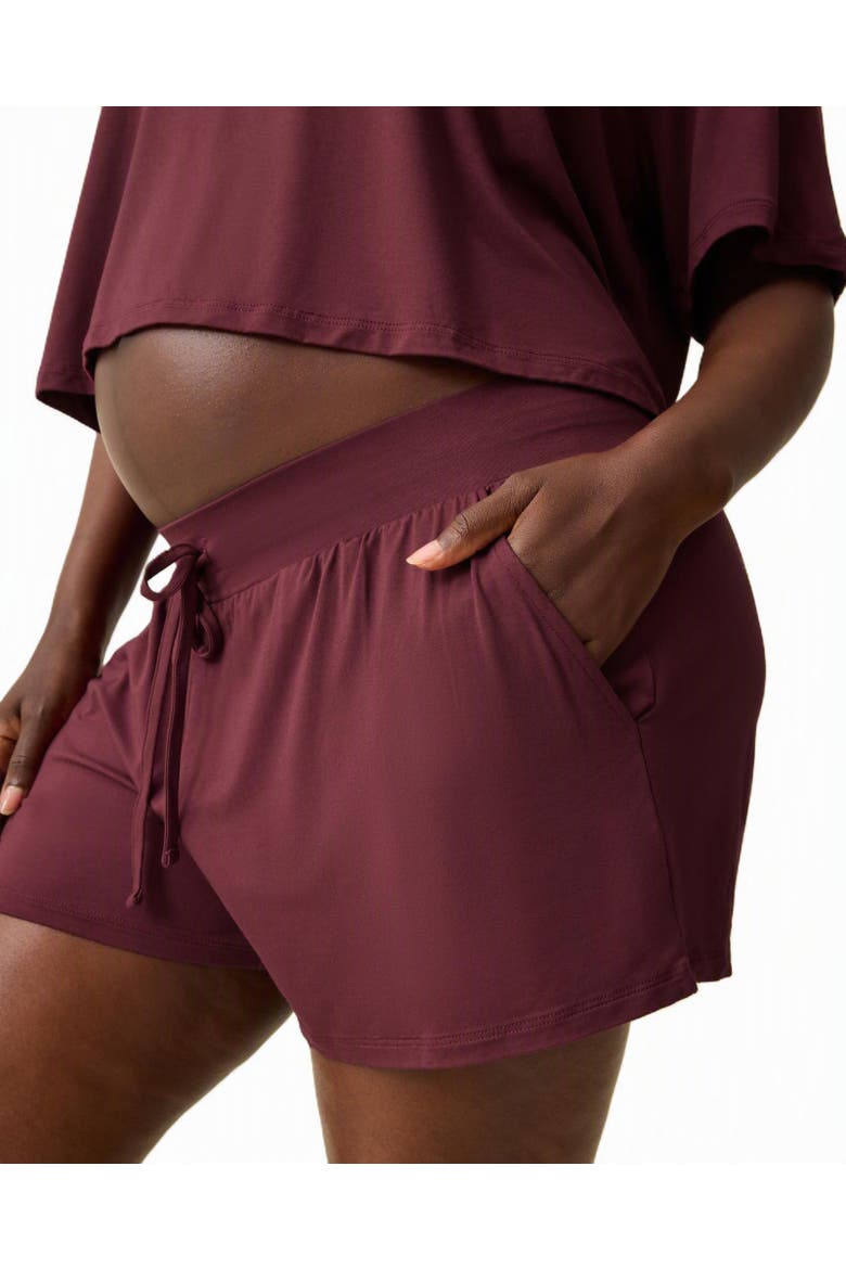 Aria  Casual Lounge Short, Alternate, color, Deep Burgundy