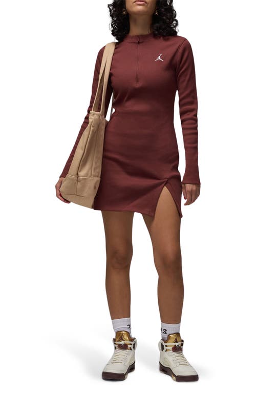 JORDAN JORDAN LONG SLEEVE KNIT MINIDRESS