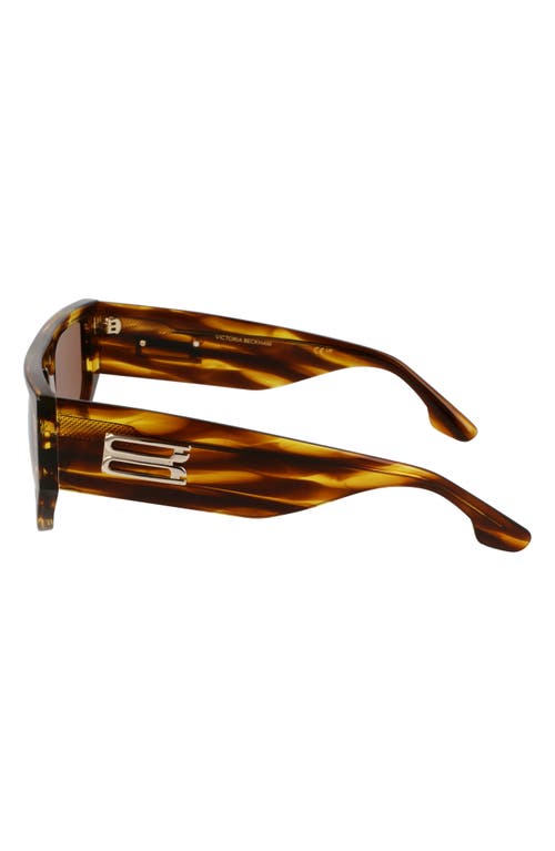VICTORIA BECKHAM VICTORIA BECKHAM B-BUCKLE 55MM MODIFIED RECTANGULAR SUNGLASSES 