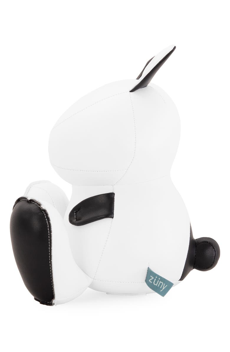 Zuny Rabbit Dafi Faux Leather Bookend, Alternate, color, White Black