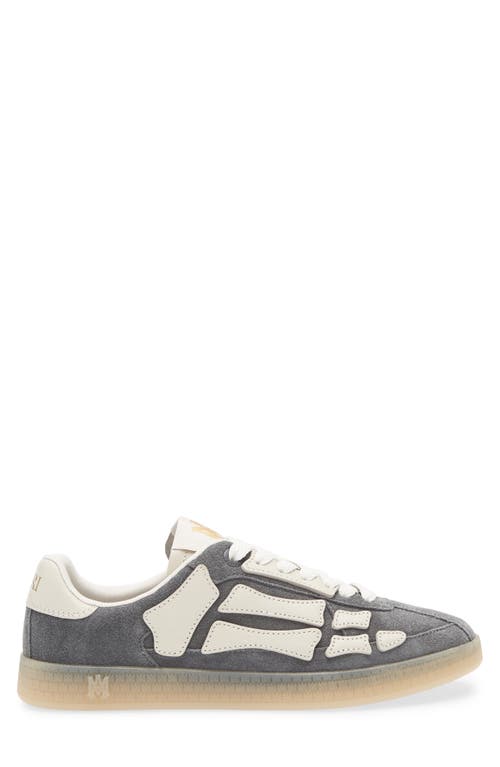 Amiri Pacific Bones Suede Sneakers In Gray