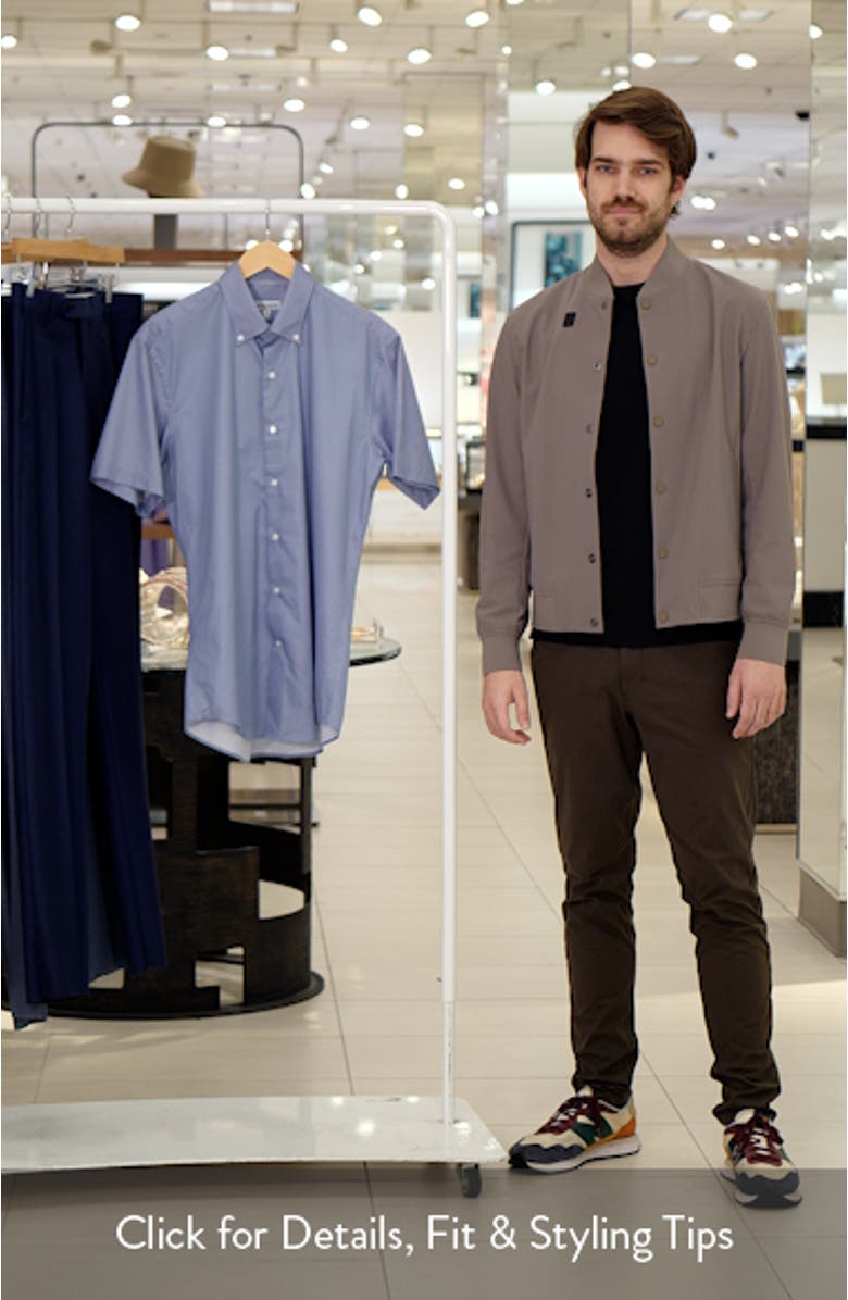 Keith Geometric Print Short Sleeve Button-Down Shirt, sales video thumbnail