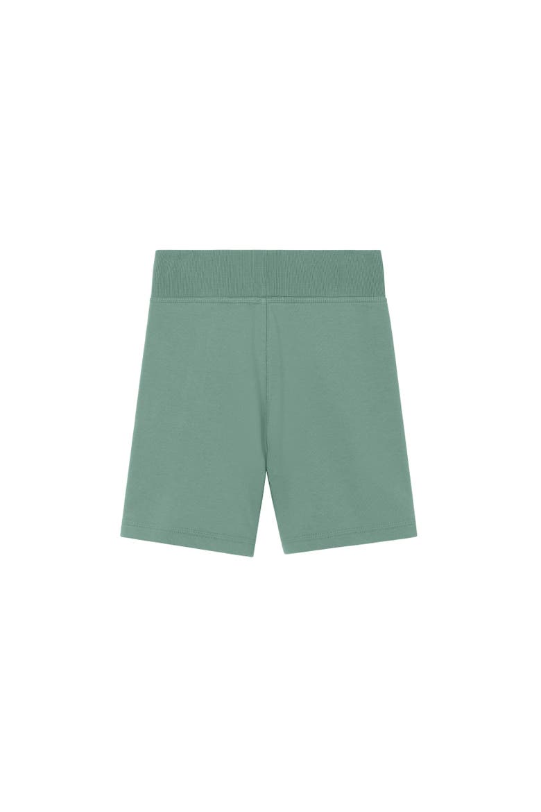 Check Trim Cotton Shorts, Alternate, color, Gulf green