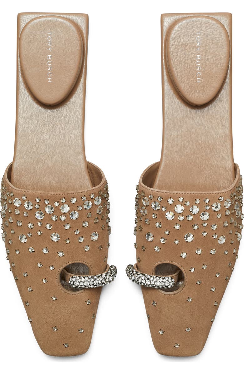 Tory Burch Pierced Mule, Alternate, color, River Rock / Crystal