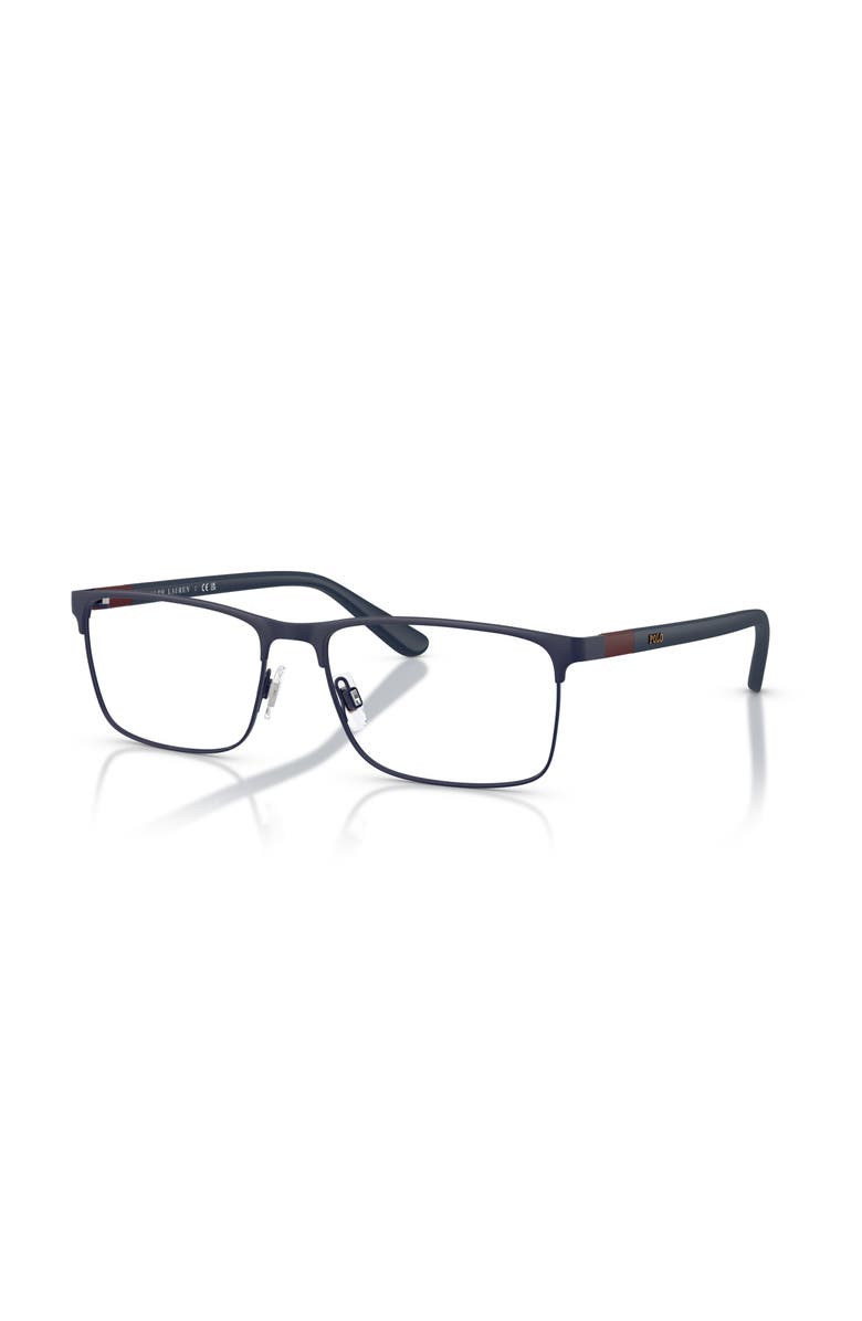 Polo Ralph Lauren 56mm Rectangle optical glasses, Main, color, Blue