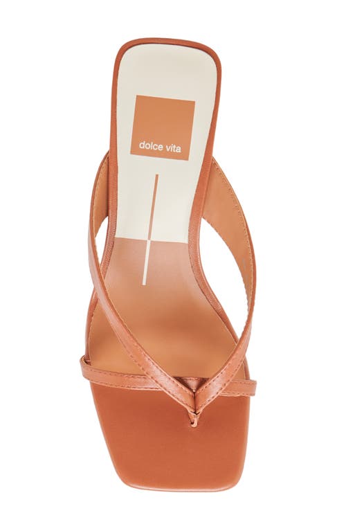 Dolce Vita Brevel Kitten Heel Flip Flop In Saddle Leather