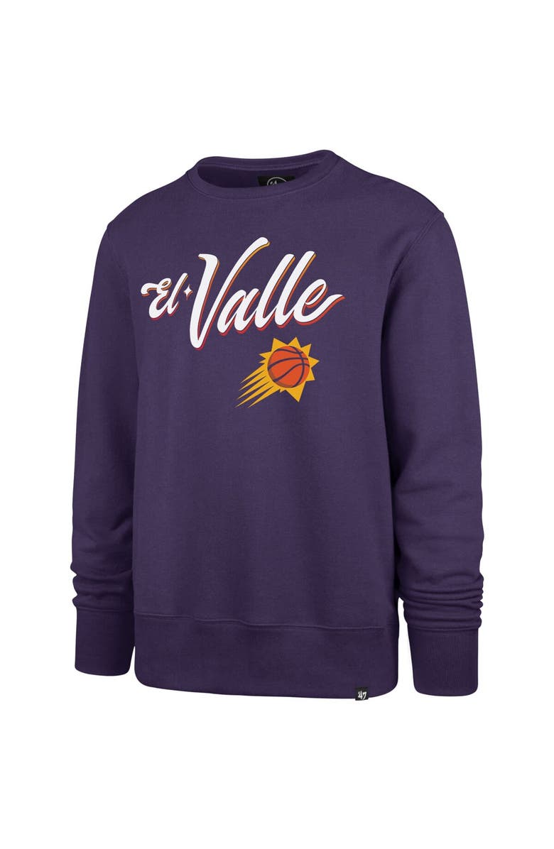 '47 Men's '47 Purple Phoenix Suns 2023/24 City Edition Postgame Headline Crew Pullover Sweatshirt, Alternate, color, 