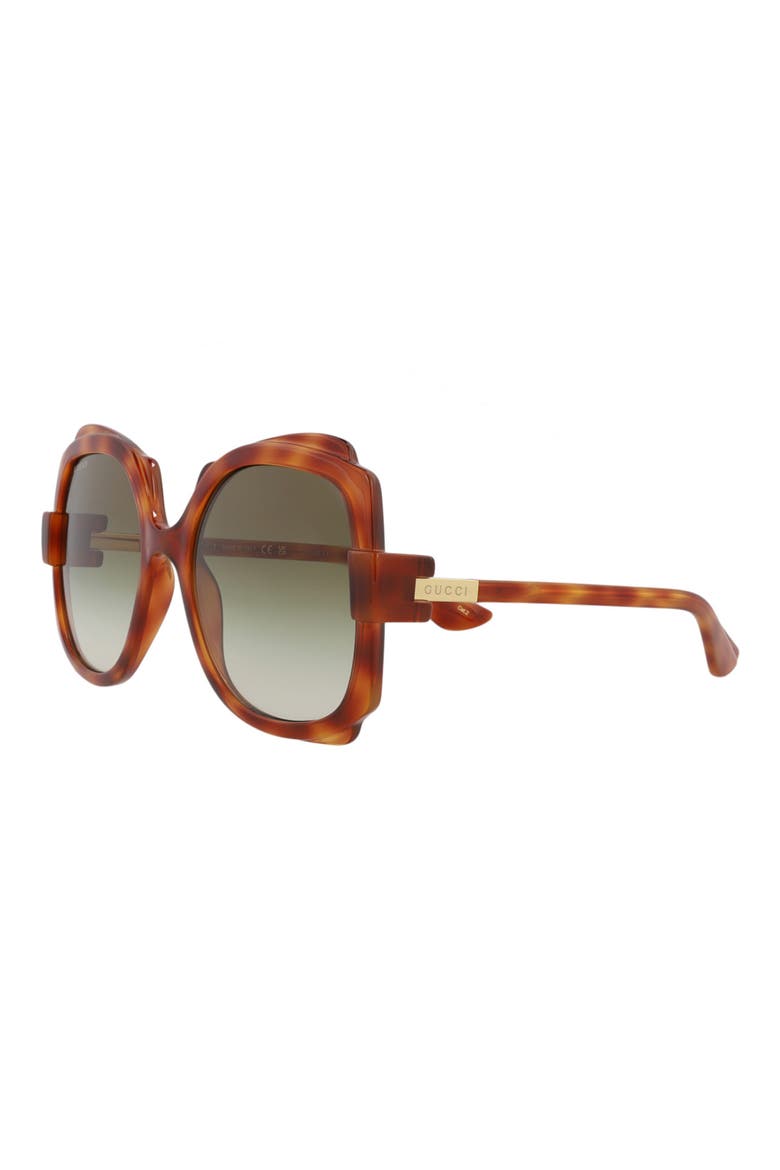 57mm Butterfly Sunglasses, Alternate, color, HAVANA HAVANA BROWN