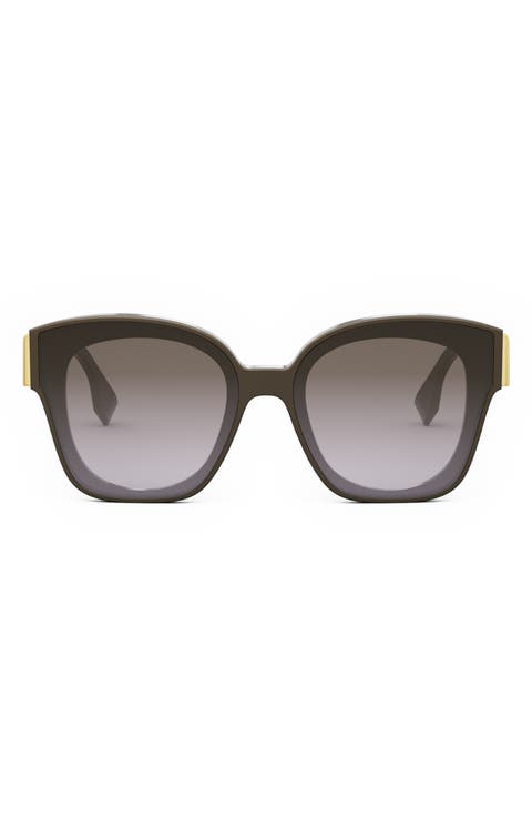 'Fendi First 63mm Square Sunglasses